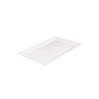 Ryner Melamine Serving Platters Rectangular Platter 480x300mm White Wide Rim - 91020-W