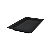 Ryner Melamine Serving Platters Rectangular Deep Platter 500x310x40mm Black  - 91052-BK