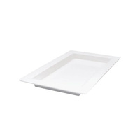Ryner Melamine Serving Platters Rectangular Deep Platter 501x310x40mm White  - 91052-W
