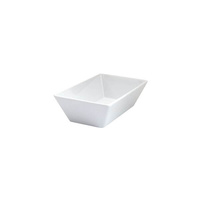 Ryner Melamine Serving Bowls Rectangular Deep Dish 250x150x70mm White  - 91070-W