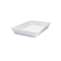 Ryner Melamine Serving Bowls Rectangular Deep Dish 450x300x70mm White (Box of 3) - 91074-W