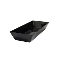 Ryner Melamine Serving Bowls Rectangular Deep Dish 500x200x70mm Black (Box of 3) - 91076-BK