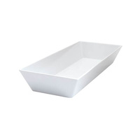 Ryner Melamine Serving Bowls Rectangular Deep Dish 500x200x70mm White (Box of 3) - 91076-W