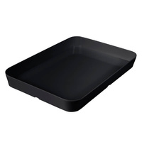 Ryner Melamine Serving Bowls Rectangular Dish - Straight Sided 335x230x35mm Black  - 91079-BK