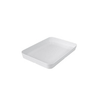 Ryner Melamine Serving Bowls Rectangular Dish - Straight Sided 335x230x35mm White  - 91079-W