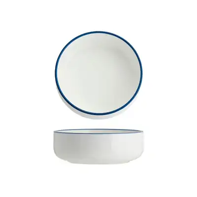 Tablekraft Core Royal Blue Rim Round Deep Bowl 130 x 45mm (Box of 6) - 91096-RB