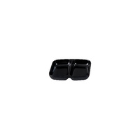 Ryner Melamine Divided Sauce Dish 85x70mm Black  - 91206-BK