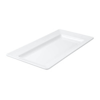 Ryner Melamine Serving Platters Rectangular Platter 560x322mm White Wide Rim - 91322-W