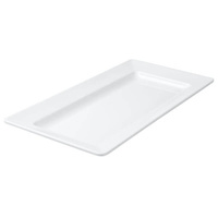 Ryner Melamine Serving Platters Rectangular Platter 710x405mm White Wide Rim - 91328-W