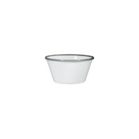 Ryner Melamine Evoke Round Bowl White With Grey Rim 125x65mm / 475ml - Box of 12 - 91671-GY
