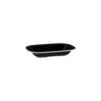 Ryner Melamine Evoke Rectangular Dish Black With White Rim 200x145x40mm / 400ml - Box of 12 - 91685-WB