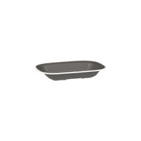 Ryner Melamine Evoke Rectangular Dish Grey With White Rim 200x145x40mm / 400ml - Box of 12 - 91685-WG