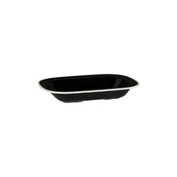 Ryner Melamine Evoke Rectangular Dish Black With White Rim 230x175x40mm / 580ml - Box of 12 - 91686-WB