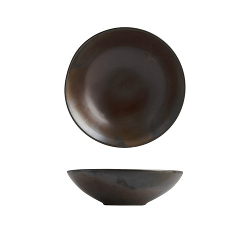 Moda Porcelain Rust Round Bowl 230mm / 1250ml (Box of 3) - 926679
