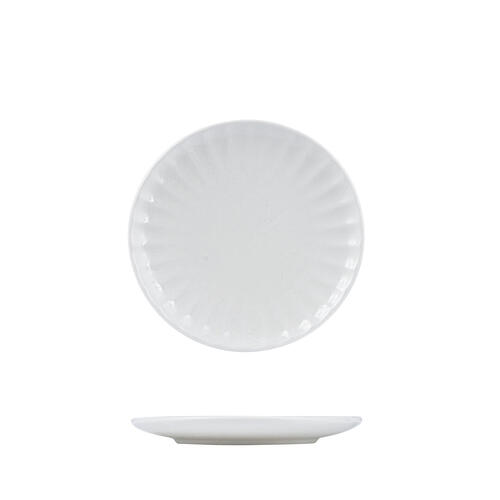 Moda Porcelain Snow Scalloped Round Plate 205mm (Box of 6) - 927261