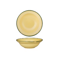 Luzerne Tintin Sand Round Deep Plate Bowl Sand / Green 190mm / 380ml - Box of 12 - 94127-SG