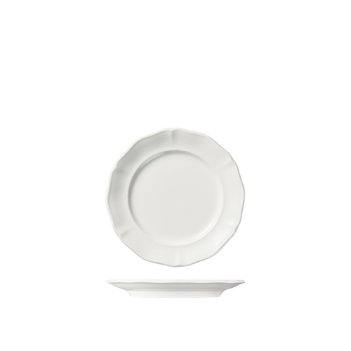 Luzerne Astoria White Scalloped Round Plate 170mm (Box of 6) - 94311_TN