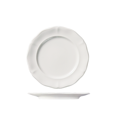 Luzerne Astoria White Scalloped Round Plate 230mm (Box of 6) - 94313