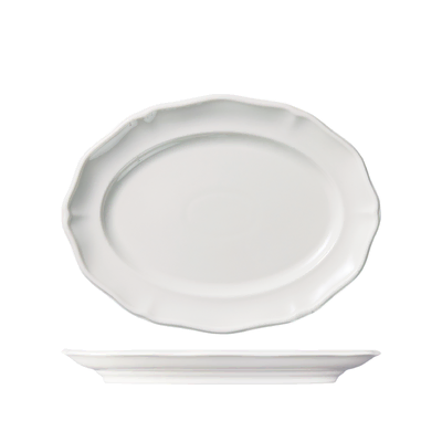 Luzerne Astoria White Scalloped Oval Plate 300 x 230mm (Box of 3) - 94323_TN