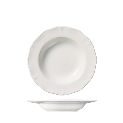 Luzerne Astoria White Scalloped Soup/Pasta Bowl 235mm (Box of 4) - 94331