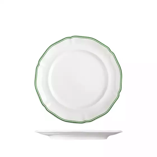 Luzerne Astoria Emerald Scalloped Round Plate 230mm (Box of 6) - 94353-GN