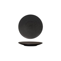Luzerne Lava Black Round Flat Coupe Plate 155mm - Box of 6 - 94406-LB