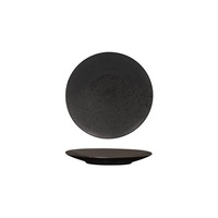 Luzerne Lava Black Round Flat Coupe Plate Black 155mm - Box of 6 - 94406-LB