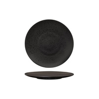 Luzerne Lava Black Round Flat Coupe Plate Black 205mm - Box of 6 - 94408-LB