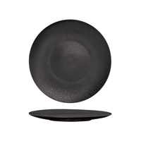 Luzerne Lava Black Round Flat Coupe Plate Black 275mm - Box of 4 - 94411-LB