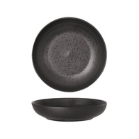 Luzerne Lava Black Round Share Bowl Black 225mm / 1220ml - Box of 4 - 94453-LB