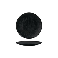Luzerne Linen Black Round Flat Coupe Plate 180mm - Box of 6 - 94507-BK