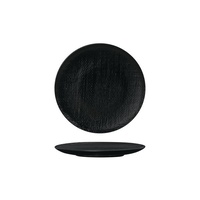 Luzerne Linen Black Round Flat Coupe Plate Black 180mm - Box of 6 - 94507-BK