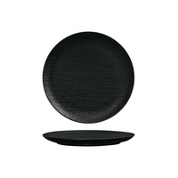 Luzerne Linen Black Round Flat Coupe Plate 210mm - Box of 6 - 94508-BK