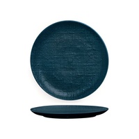 Luzerne Linen Navy Blue Round Flat Coupe Plate 260mm - Box of 4 - 94510-BL