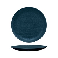 Luzerne Linen Navy Blue Round Flat Coupe Plate Navy Blue 285mm - Box of 4 - 94511-BL