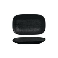 Luzerne Linen Black Oblong Plate 265x165mm - Box of 4 - 94523-BK