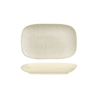 Luzerne Linen Reactive White Oblong Plate 265x165mm - Box of 4 - 94523-RW