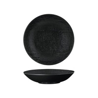 Luzerne Linen Black Round Share Bowl Black 200mm / 700ml - Box of 12 - 94552-BK