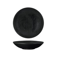 Luzerne Linen Black Round Share Bowl Black 230mm / 1100ml - Box of 12 - 94553-BK
