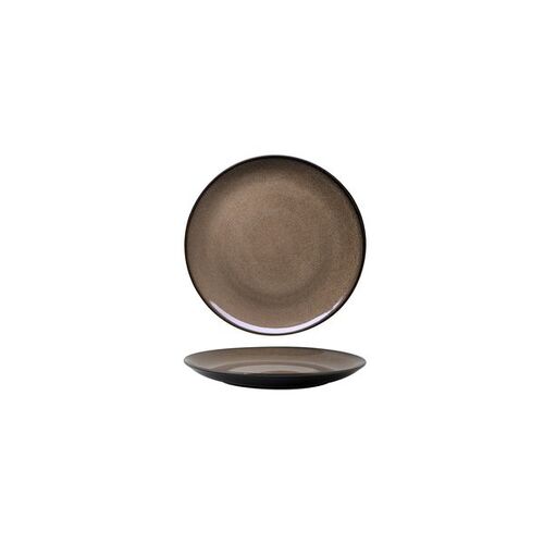 Luzerne Rustic Chestnut Round Couple Plate 165mm (Box of 6) - 948501