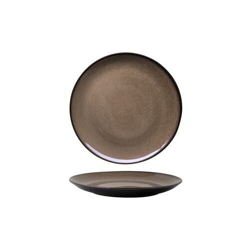 Luzerne Rustic Chestnut Round Couple Plate 215mm (Box of 6) - 948503
