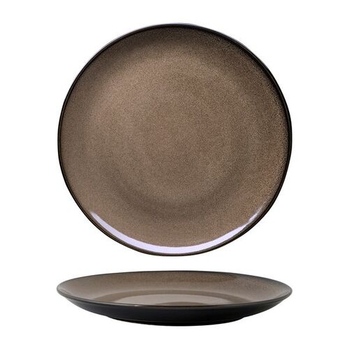 Luzerne Rustic Chestnut Round Couple Plate 310mm (Box of 4) - 948505