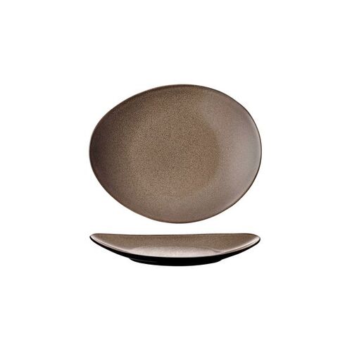 Luzerne Rustic Chestnut Oval Plate 185x155mm (Box of 6) - 948531