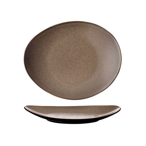 Luzerne Rustic Chestnut Oval Plate 225x185mm (Box of 6) - 948532