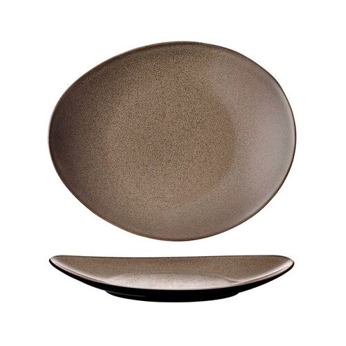 Luzerne Rustic Chestnut Oval Plate 290x245mm (Box of 3) - 948533
