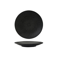 Luzerne Zen Round Coupe Plate Black Swirl 205mm - Box of 6 - 94908-BK