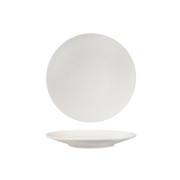 Luzerne Zen Round Coupe Plate White Swirl 205mm - Box of 6 - 94908-W