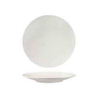 Luzerne Zen Round Coupe Plate White Swirl 235mm - Box of 4 - 94909-W