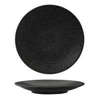 Luzerne Zen Round Coupe Plate Black Swirl 310mm - Box of 3 - 94912-BK