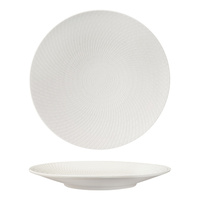 Luzerne Zen Round Coupe Plate White Swirl 310mm - Box of 3 - 94912-W